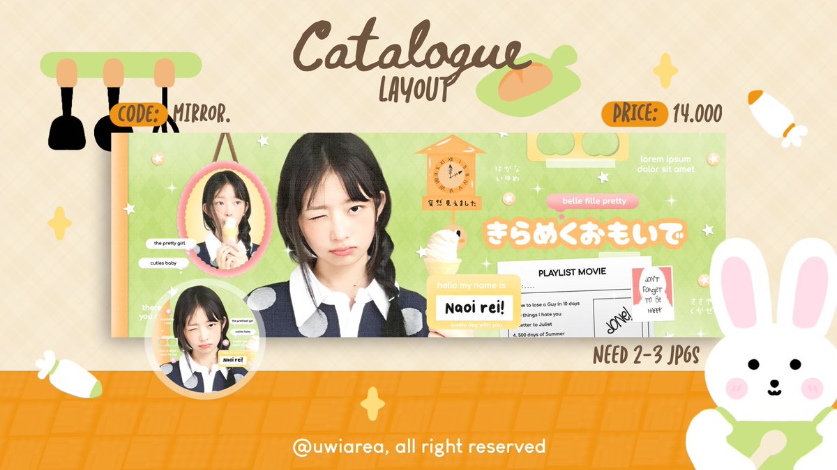 layoutuwi's tweet image. ❤️ : help repost? thanks a bunch!

halo ꒰ᐢ⸝⸝⸝ᐢ꒱⸒⸒ aku bawa 8 katalog FREE layout by req yg sudah di sponsori kak @warungclover dalam rangka birthday wonyoung˖ 🎉🎂🎈🎁 dm aku malam ini jam 20.00 wib, untuk rules bisa cek post di bawa. ୨ৎ

#zonauang
#zonaba good luck🫶