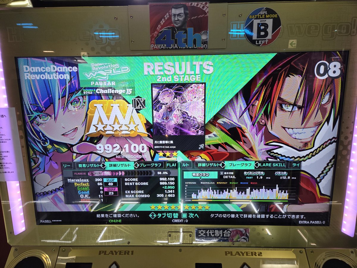 ddrだけだと間に合わなかった😭
諦めて他音ゲーやるか

FASHION疲れるけど楽し〜
月に叢雲ジャンプ地帯やればやるほど踏めなくなる…