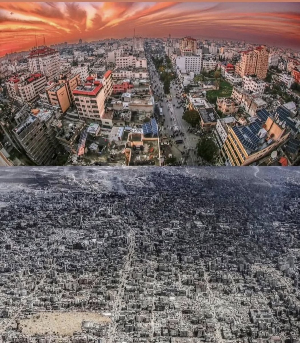 It was a city full of life, its colors embracing the sunset, its streets alive with people, hope, and noise. Just two years later, it became silent gray ruins, as if it had never known joy. 

The difference between the two is not just fallen stones, but burned dreams and hearts