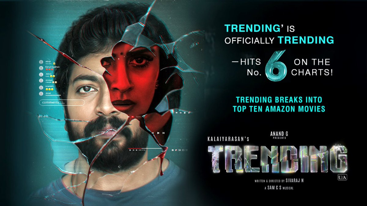 Breaking into the Top 10 – #Trending surges to No.6 on <a href="/PrimeVideoIN/">prime video IN</a> ✨

🔗 primevideo.com/detail/0Q3ZBX6…

<a href="/KalaiActor/">Kalaiyarasan</a> <a href="/Priyalaya_ubd/">Priyalaya</a> <a href="/RAMFILMFACTORY/">RAM FILM FACTORY</a> #BarefootProduction <a href="/5starsenthilk/">Fivestar Senthil</a> <a href="/SamCSmusic/">𝐒𝐀𝐌 𝐂 𝐒</a> <a href="/ShivarajNagaraj/">Shivaraj Nagaraj</a>