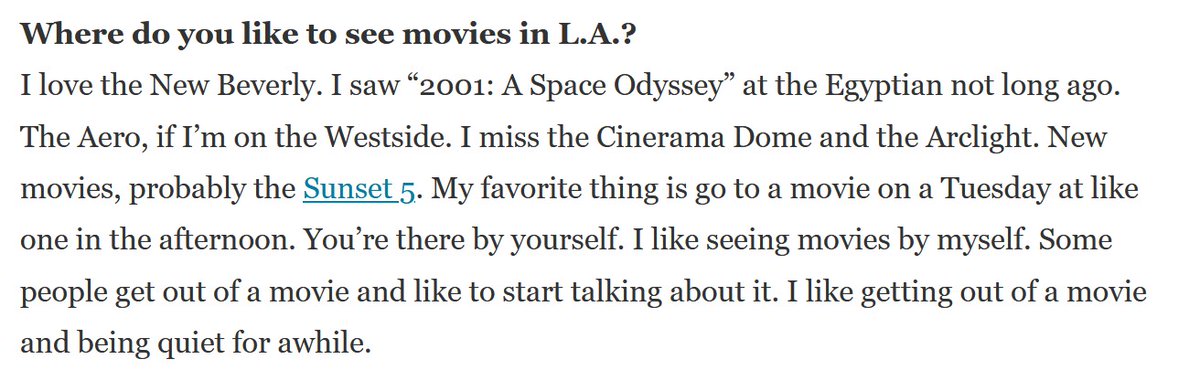 Jeremy Allen White tells <a href="/GlennWhipp/">Glenn Whipp</a> where he likes to go to the movies in L.A. 
latimes.com/entertainment-…