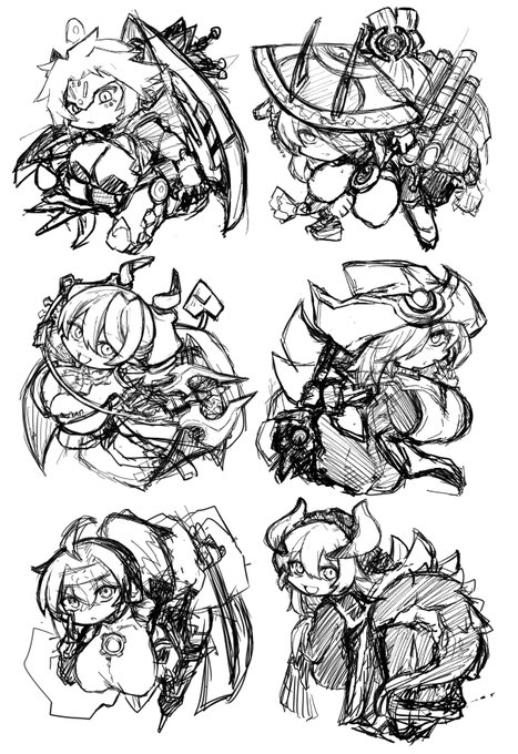 遊戯王オンリーで頒布するアクキー6種下書き。
ラインナップは完全に好みのモンスター。 