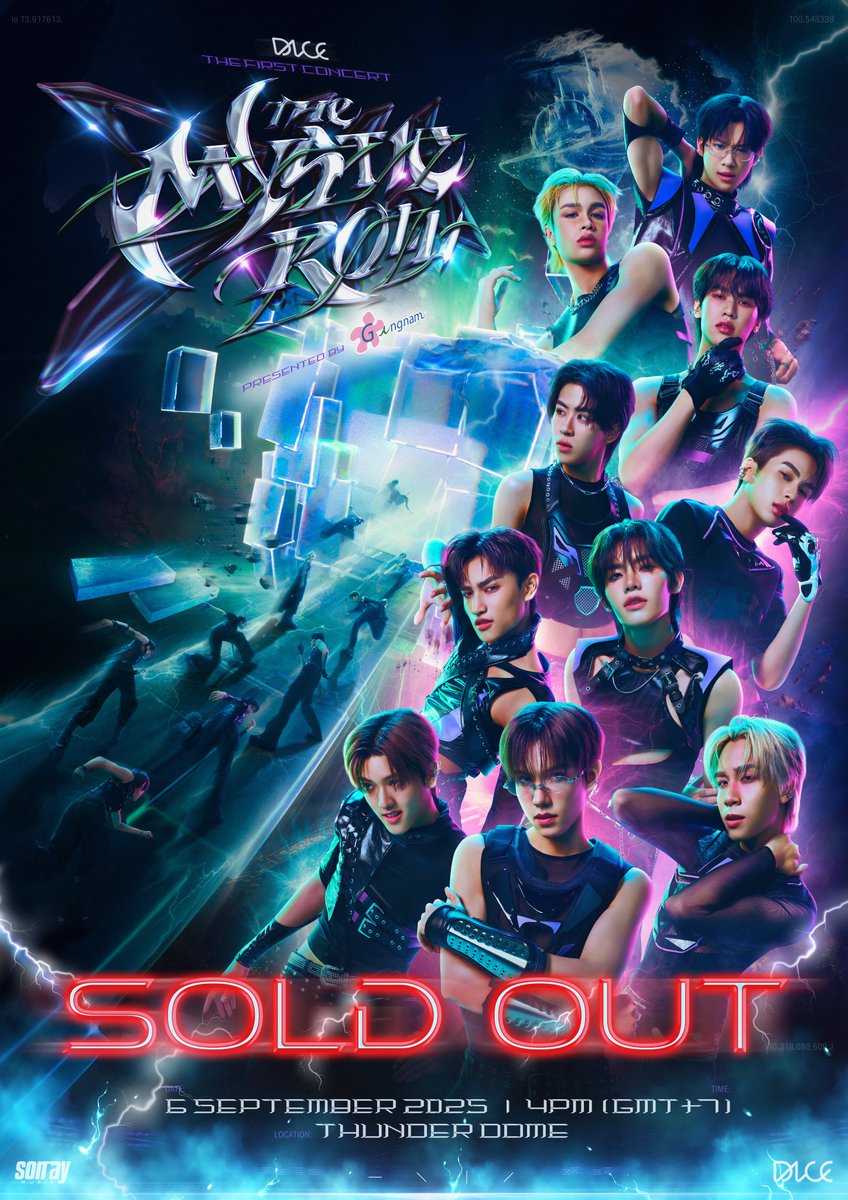 ALL TICKETS ARE SOLD OUT

ตอนนี้บัตรเข้าชม DICE THE FIRST CONCERT : THE MYSTIC ROLL Presented by Gangnam Clinic ทุกราคาจำหน่ายหมดเป็นที่เรียบร้อยแล้ว 🎲

#DICE_THEMYSTICROLL
#DICE_SONRAY

ขอบคุณทุกคนที่ให้การตอบรับพวกเรา DICE อย่างอบอุ่น และสนับสนุนพวกเรามาโดยตลอด มาสนุก