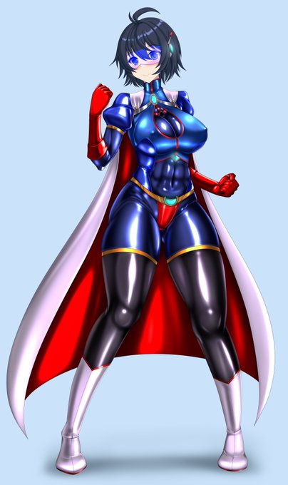 ぴっちりスーパーヒロインちゃん!
前作より筋肉質にしてむっちり感を出してみました😊 