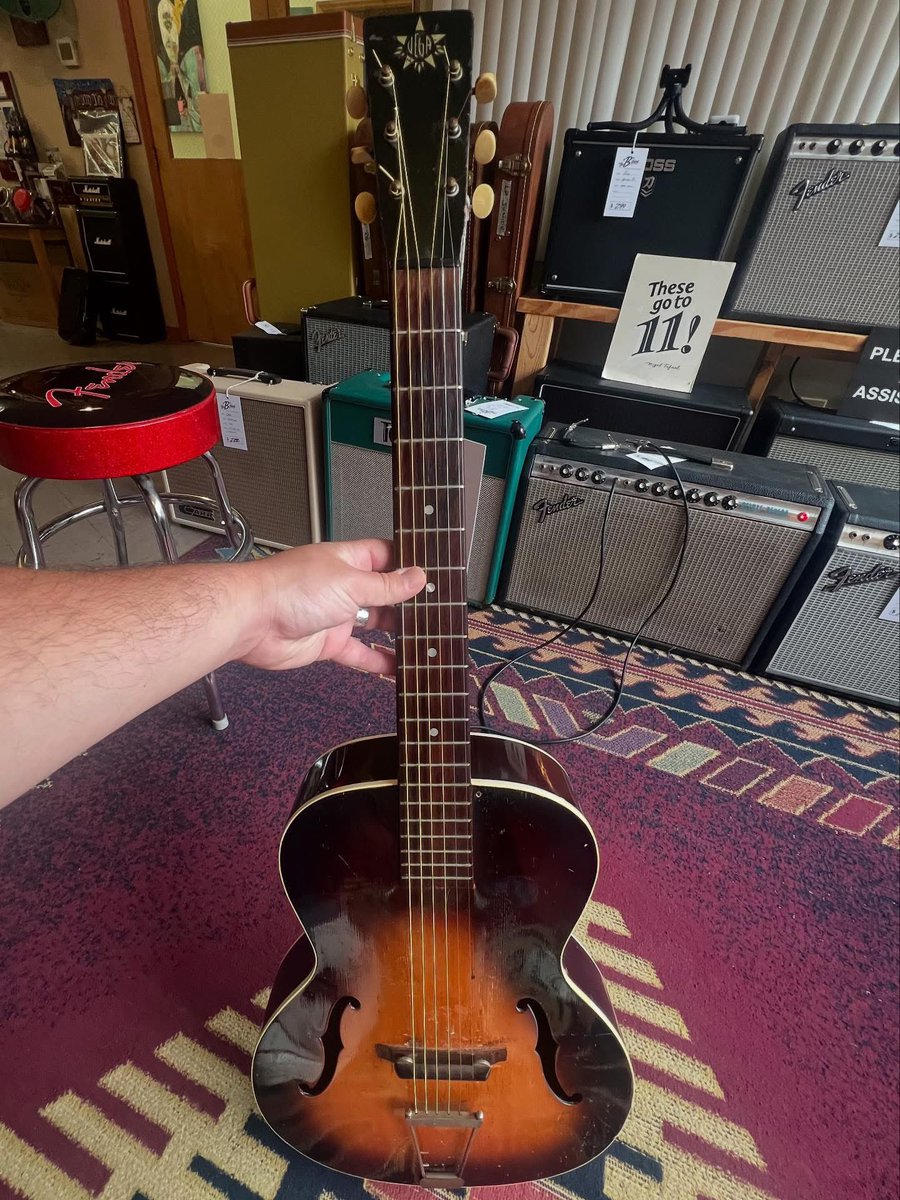 New guitar day! I’ve wanted an old archtop for awhile and this one sounds great. It’s a 1938 Vega C-20 built in Boston. I’m fascinated by the history of old instruments. The neck on this one tells me it was well loved and played throughout its long life.