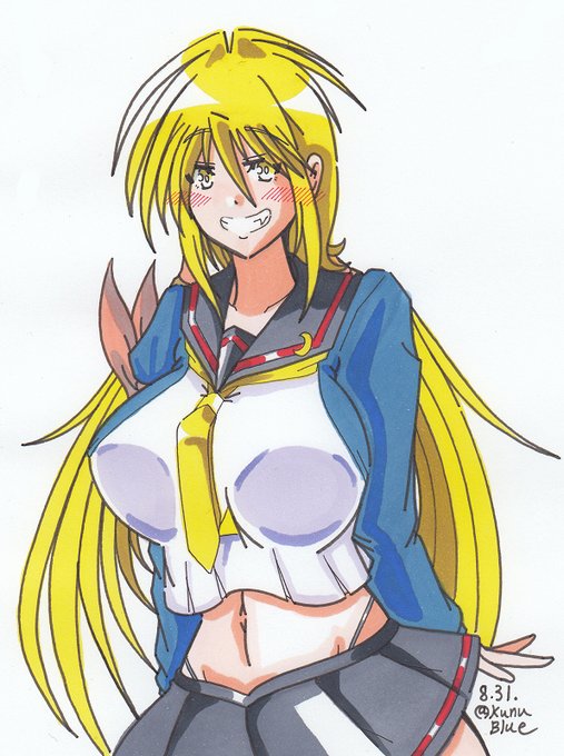 8月最終日、さっちんを描きました。 