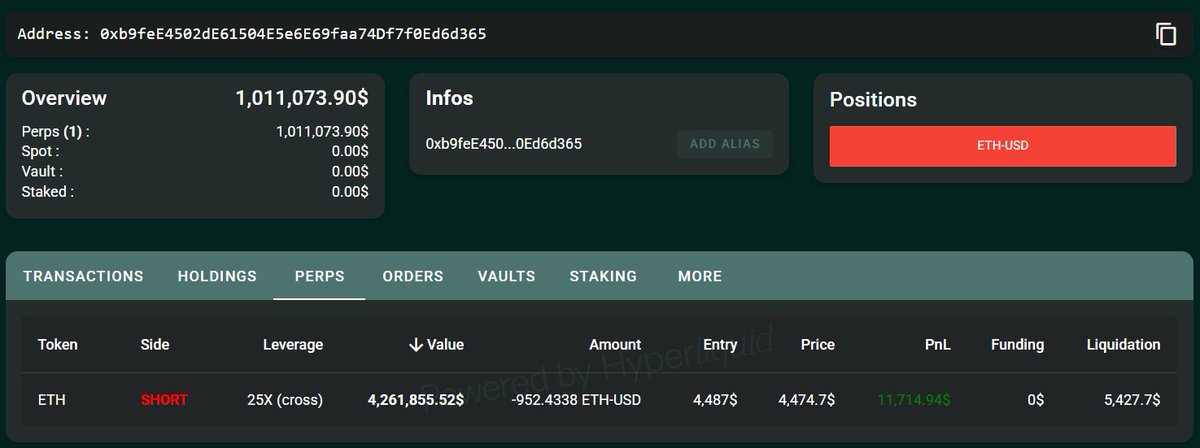 Additional on-chain transaction details