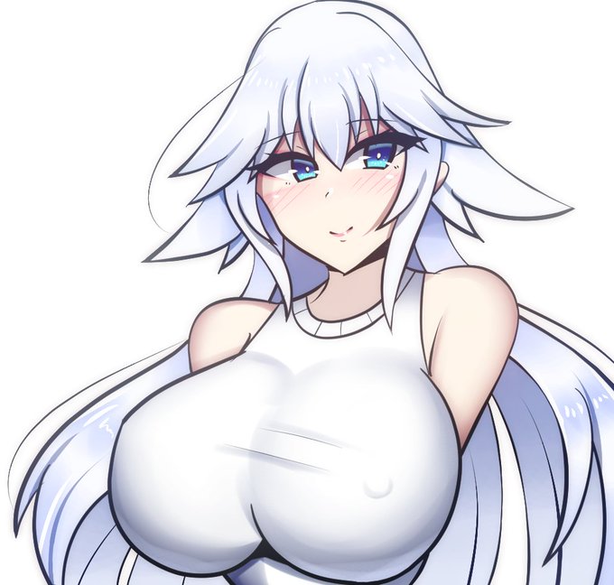 うちの子白雪さんを描きました～!!
特徴的な銀髪がかわいいですよね 