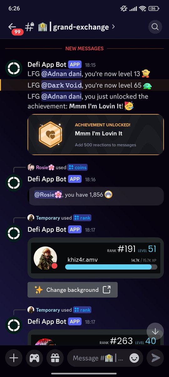 Finally i got highest level role in @defidotapp server !!!

That's was amazing journey !!

<a href="/doranmaul/">Doran</a> <a href="/Kavsss0_0/">Kavsss 🎩</a> <a href="/libertaphoenix/">Liberta Phoenix 🎩</a>