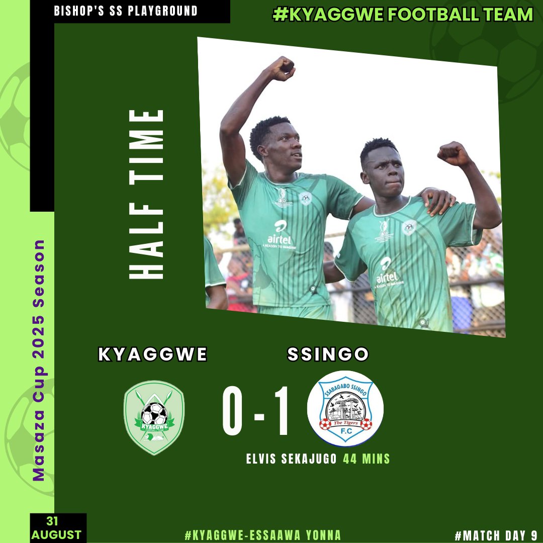 Half Time Score
Kyaggwe 0-1 Ssingo
#KyaggweVsSsingi
#KyaggweEssaawaYonna