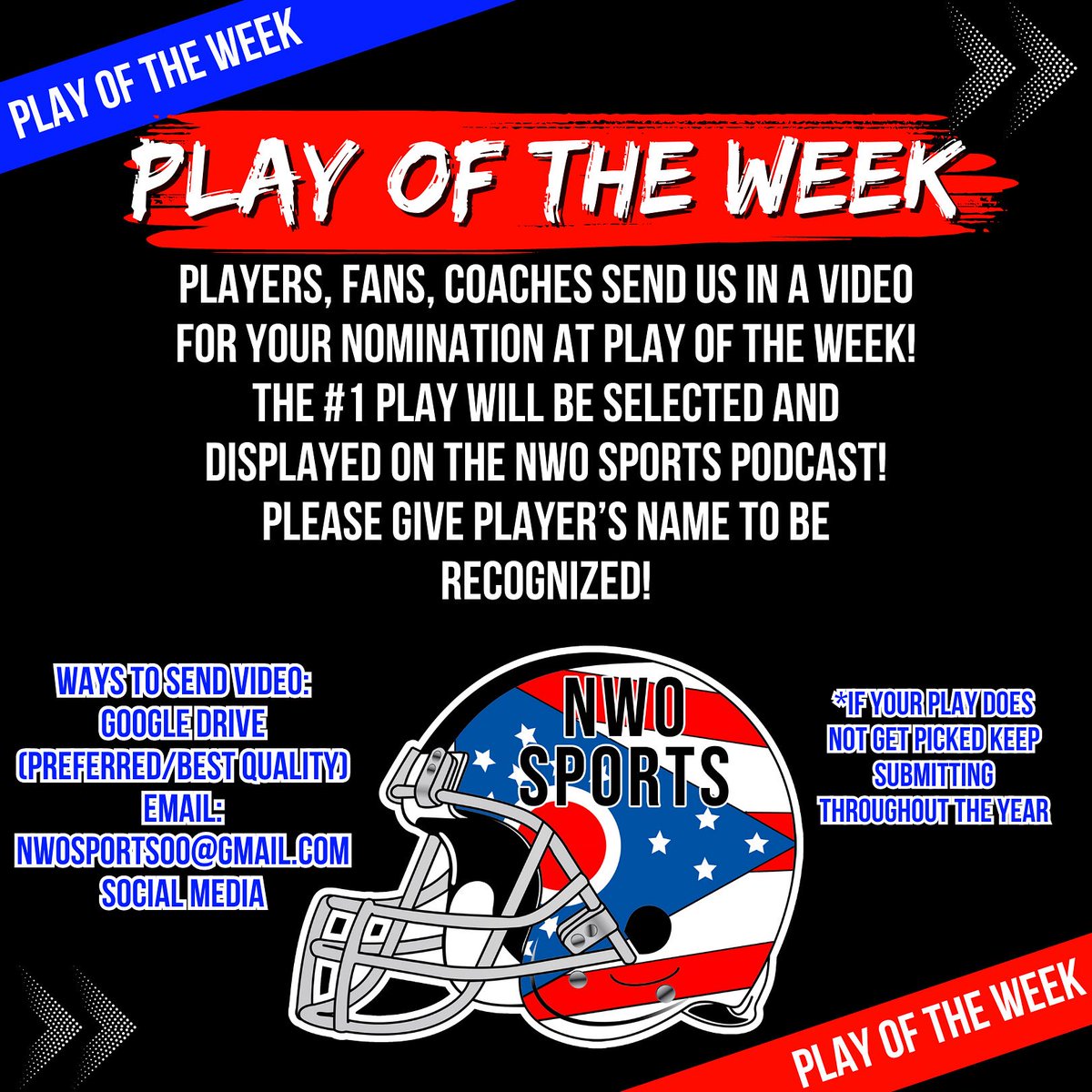 Send in those football plays of the week!