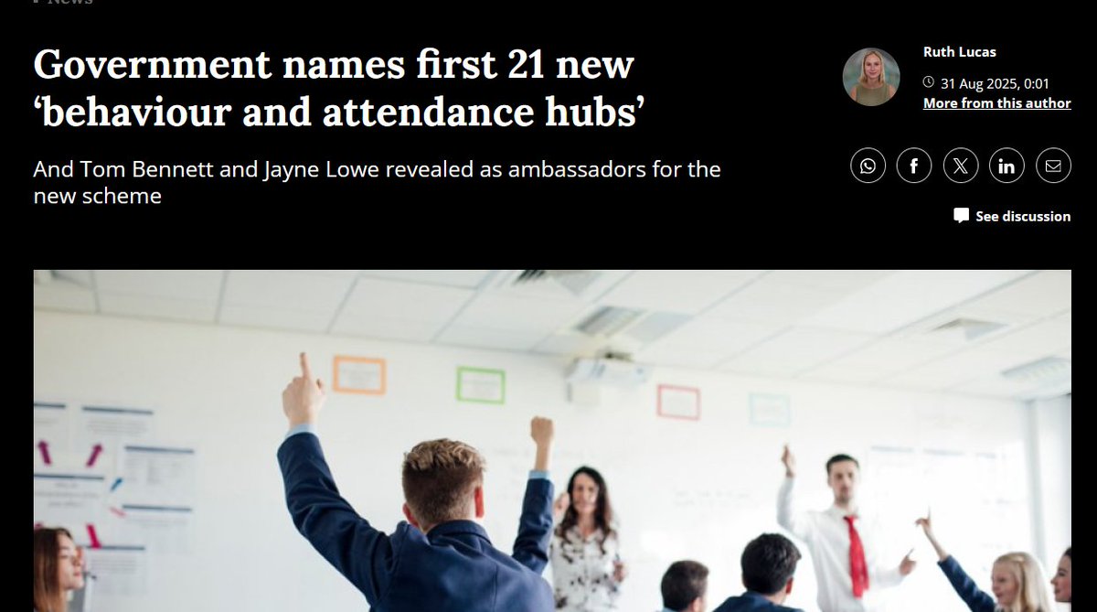 The appointment of <a href="/tombennett71/">Tom Bennett OBE</a> and <a href="/jloweatBGL/">Jayne Lowe</a>  will make some progressive educationalists very cross - and hundreds of thousands of children's lives better.

Not often I praise Phillipson, but credit where credit's due - this is a good call.