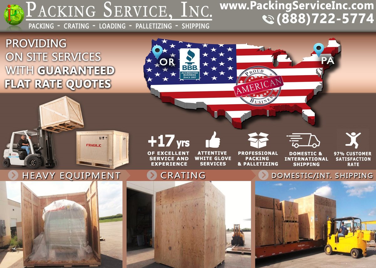 PackingService's tweet image. #Shipping made simple! Packing Service, Inc. does all the work for you! We specialize in #CratingandShipping as well as #ExportShipping your belongings in the #Safest manner possible. Learn more at packingserviceinc.com or give us a call at 888-722–5774