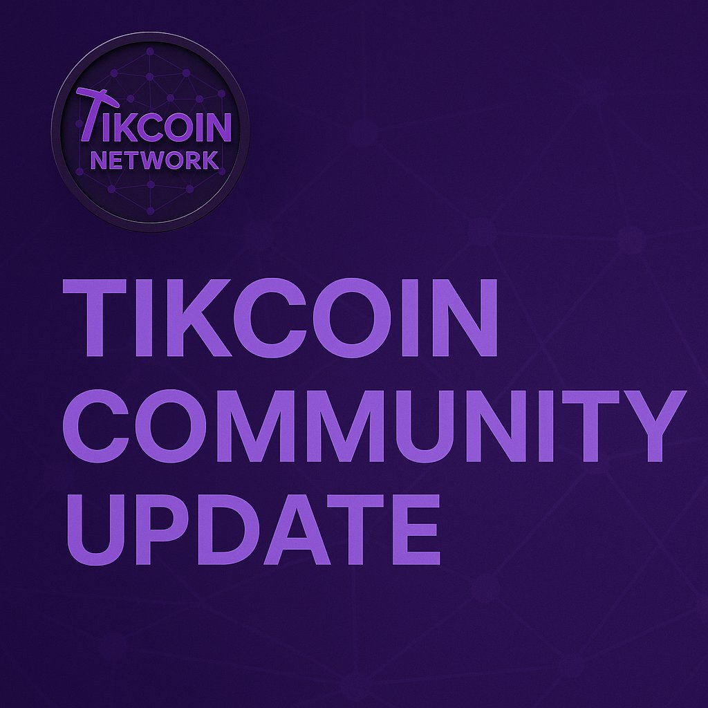 🚀 TikCoin Community Update 🚀

We want to keep you fully informed about our progress – and the road ahead.

📱 TikCenter App
Originally planned for September 1st, the launch has been moved to October 1st.

Why? Because we are working with full energy to make the TikCenter