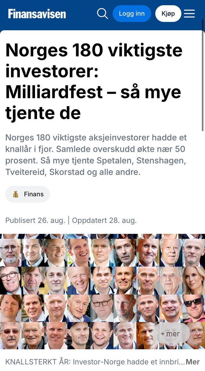 StemAp's tweet image. Finansavisen med drahjelp til @jonasgahrstore og @jensstoltenberg - dokumenterer at Norge slett ikke er et rasert konkursbo, men går så det griner. Det er ikke bare fest - det er MILLIARDFEST.

50 % økning i overskudd. Investorene tjener penger som aldri før med Ap i regjering.