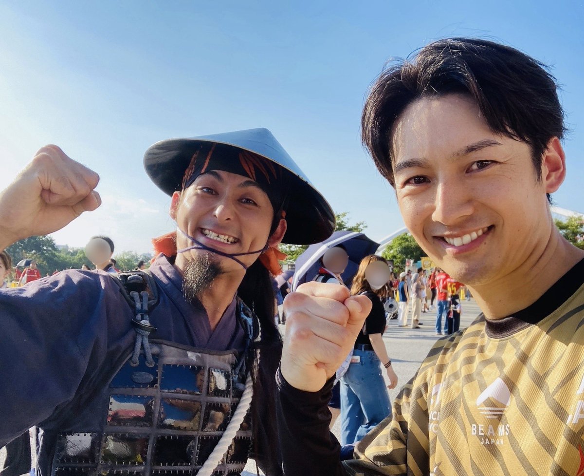 名古屋おもてなし武将隊
陣笠隊 踊舞さんと🐚📸
#名古屋おもてなし武将隊 
#grampus #鯱の大祭典