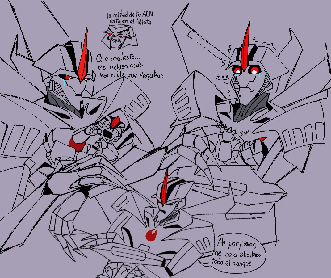 black_Coffe_ink's tweet image. Por un momento se le activó el instinto materno #starscream #sparkling #Mechpreg