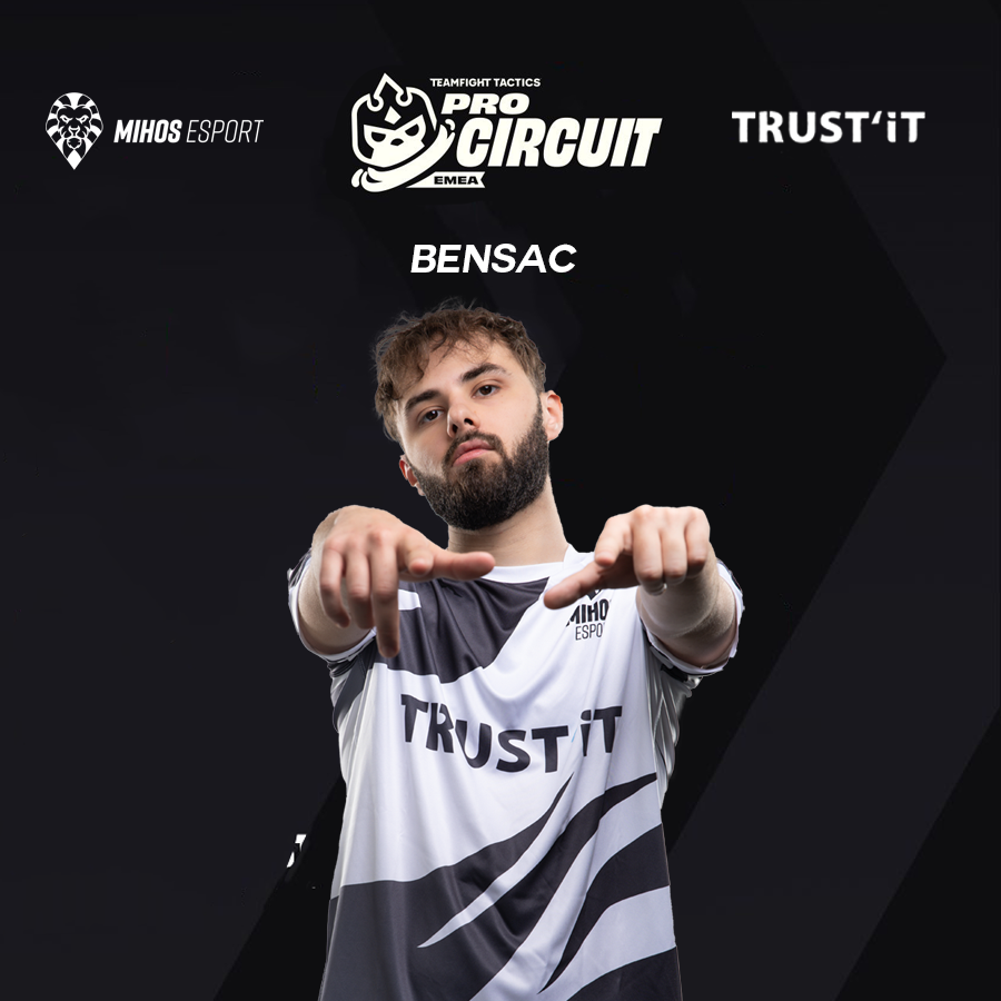 Dernier jour du #TFTProCircuit | Battle Académie Cup !
🔥 
<a href="/bensacbensac/">MIH bensac</a>  est notre dernier joueur encore en lice.

il va tout donner pour aller chercher la victoire ! 💪

🙌 Tous derrière lui !

#MIHWIN #TrustIt
