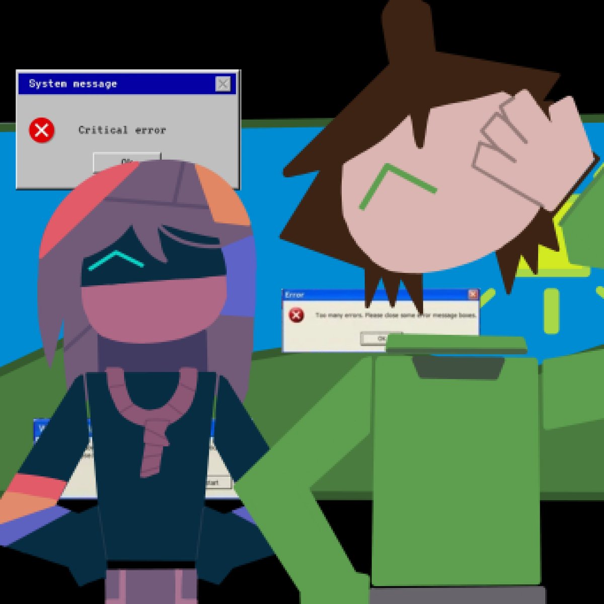 RostKop878's tweet photo. Two best computer friends:3 #Dangerforest #KATIEVERS #Ageta #Ros https://t.co/eyaGsOXGX6