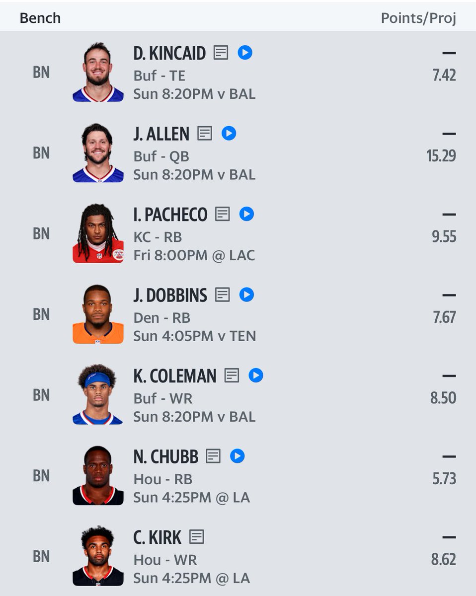 Best fantasy football power move ever to piss of Bills Fans in your league. Draft Bills players and bench them !! #BillsMafia #FantasyFootball #nfl