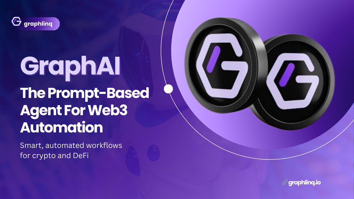 Emmy_rex01's tweet image. 🧵 GraphAI - The Game-Changer For Web3 Automation!
1/ ⚡ Building in crypto has always been hard—deploying contracts, running bots, managing infra..
Meet GraphAI by @graphlinq_proto!
👉 An AI-powered automation layer that turns English into on-chain actions.
#GraphAI