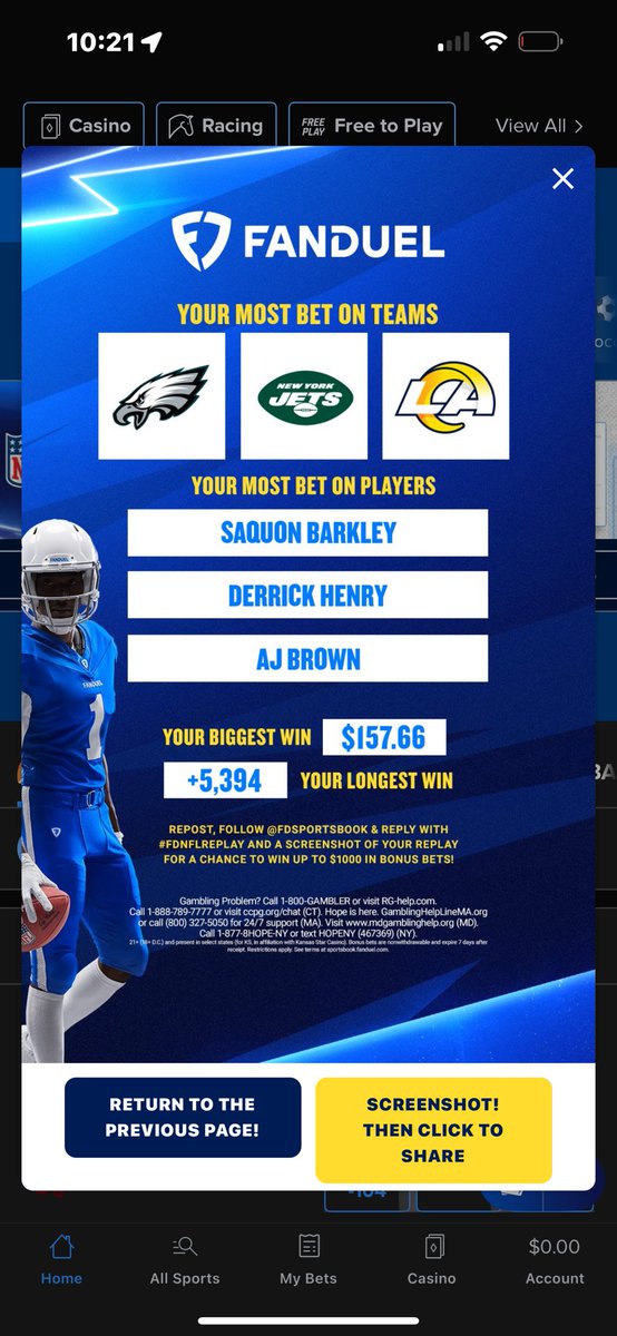 Delliano7's tweet photo. @FDSportsbook #FDNFLREPLAY https://t.co/pc5EfXxFSd