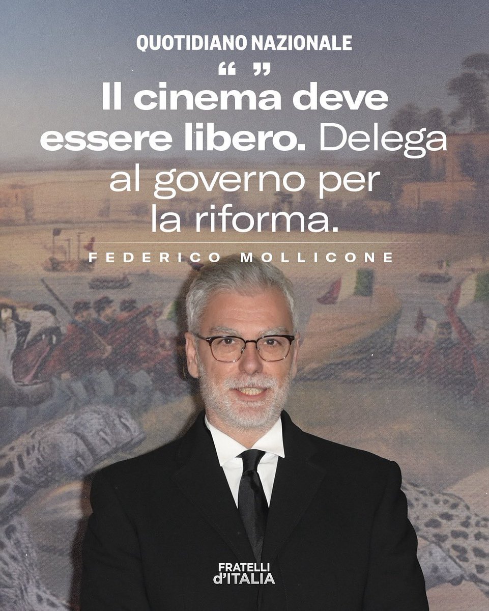 FratellidItalia's tweet image. Stiamo restituendo all’Italia un cinema libero da truffe e ideologie, capace di premiare il merito e di ascoltare chi ci lavora davvero. Avanti con la riforma, senza compromessi.