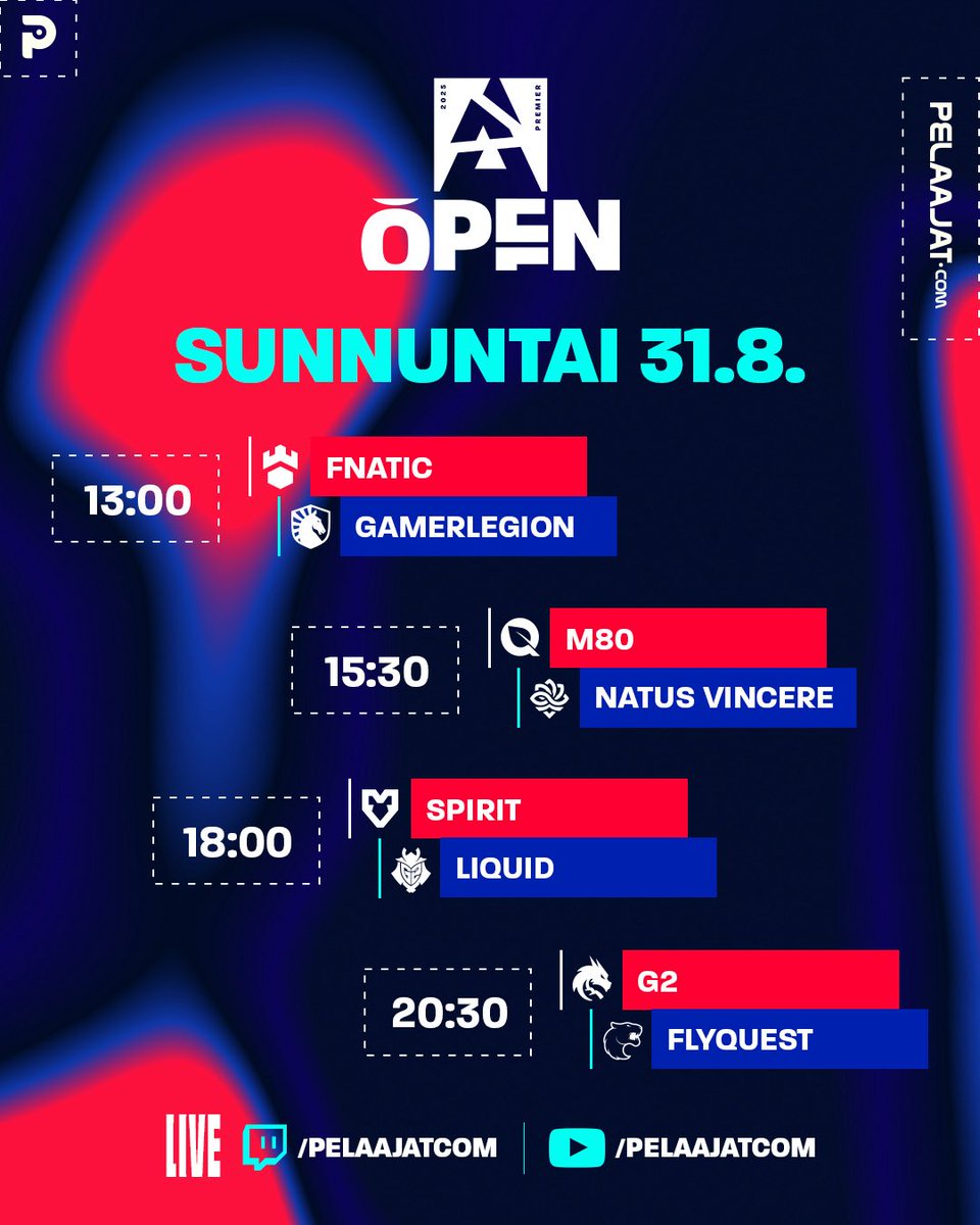 👋Sunnuntaita! Aleksib ja Navi pelaa selkä seinää vasten

⏰13:00
📺twitch.tv/pelaajatcom &amp; Pelcom-tube
🎤 <a href="/Oonraimo/">Aleksi Takkinen</a> &amp; <a href="/SamppaCS2/">Samu Kylmälä</a> 

#esportsfi #counterstrike #BLASTPremier