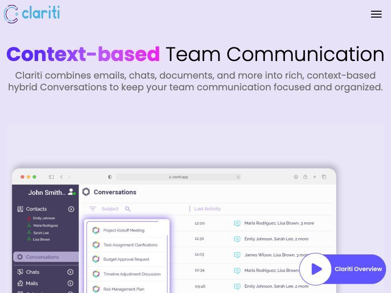 AwesomeIndieBot's tweet image. clariti (@getclariti?mx=2): communication

 #Email #BuildInPublic #SideProject