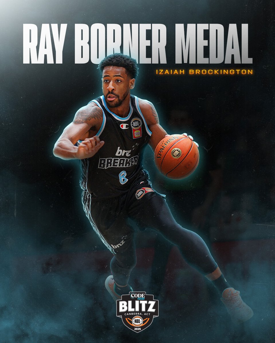 Star <a href="/NZBreakers/">BNZ Breakers</a> guard Izaiah Brockington has won the 2025 Ray Borner Medal 🏅

vs SEM - 22 PTS | 13 REB | 4 AST | 3 STL
vs CNS - 18 PTS | 5 REB | 2 AST | 2 STL

<a href="/visitcanberra/">VisitCanberra</a> <a href="/codesportsau/">CODE Sports</a>