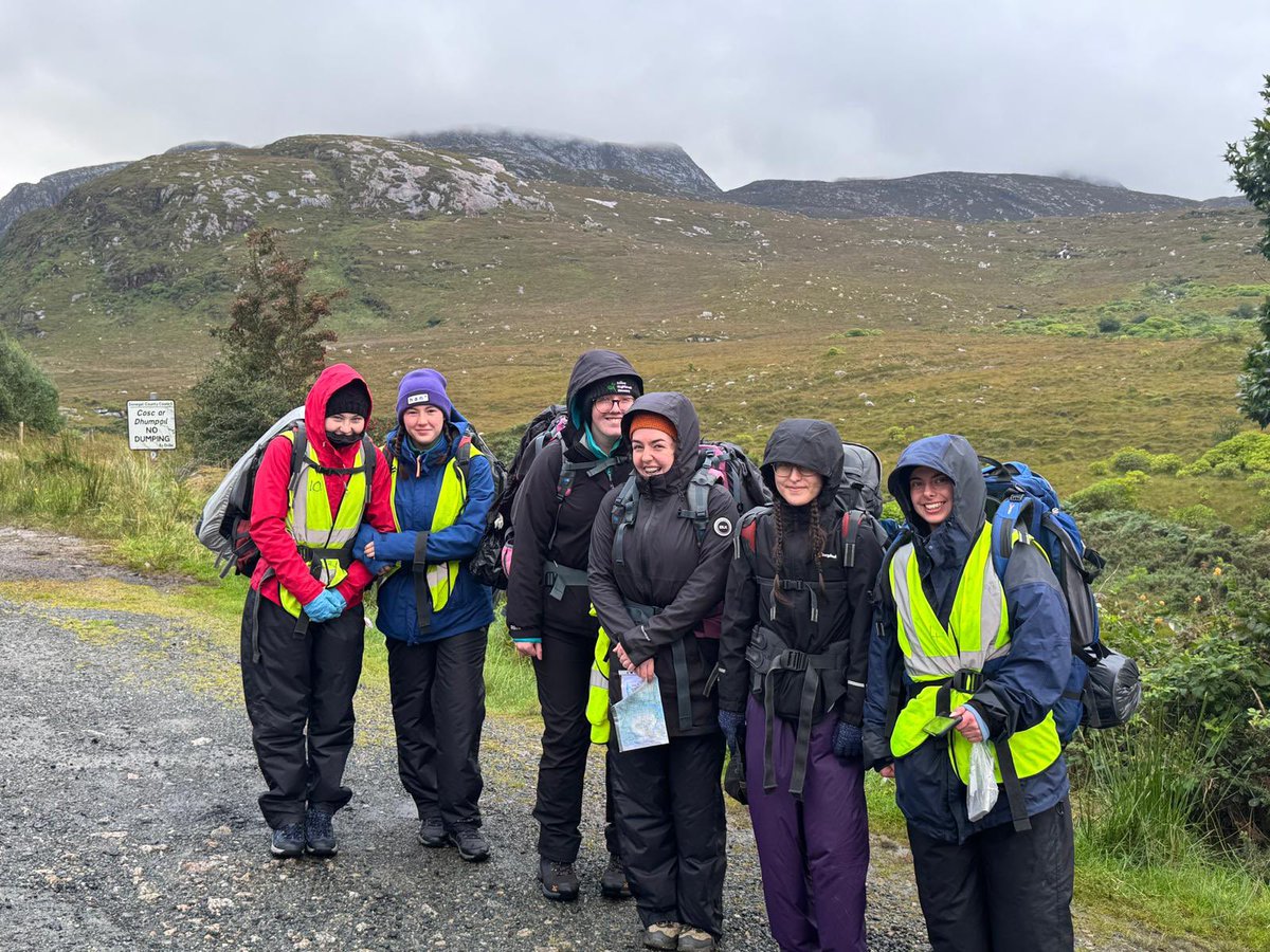 The pupils are on day four of their Duke of Edinburgh Gold Award qualifying expedition in Donegal. There has been lots of wind and rain and now lots of sore feet…but everyone is smiling and ready to take on the last day! ⛰️ 

#thefutureisfoyle 💫