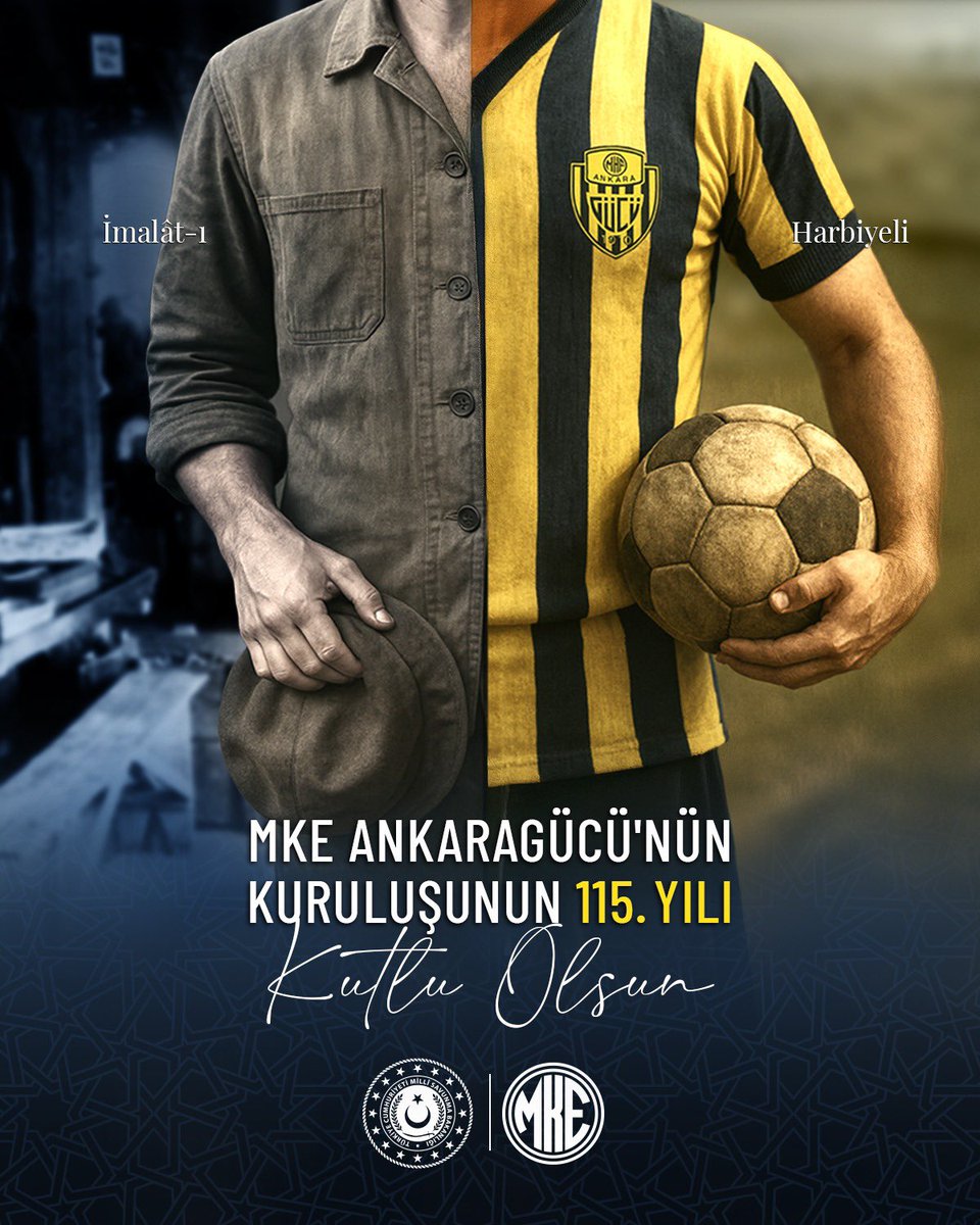 Makine ve Kimya Endüstrisi (@mkegovtr) on Twitter photo İŞÇİLERİMİZİN 1910 YILINDA KURDUĞU, GURURLU VE GÜÇLÜ ÇINARIMIZ MKE ANKARAGÜCÜ 115 YAŞINDA!
Millî Mücadele yıllarında İmalât-ı Harbiye çatısı altında hem tezgah başında hem de yeşil sahada alın teri döken işçilerimiz tarafından kurulan ve asırlık dev bir çınara dönüşen #MKE İŞÇİLERİMİZİN 1910 YILINDA KURDUĞU, GURURLU VE GÜÇLÜ ÇINARIMIZ MKE ANKARAGÜCÜ 115 YAŞINDA!
Millî Mücadele yıllarında İmalât-ı Harbiye çatısı altında hem tezgah başında hem de yeşil sahada alın teri döken işçilerimiz tarafından kurulan ve asırlık dev bir çınara dönüşen #MKE