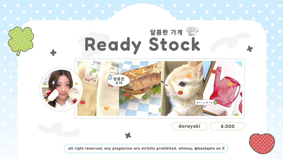 TeenyOfWhimsy's tweet image. hi, mind to help a repost? thank youu! =D

🍥🧀🍀 . . . emLoo! whimsy punya 4 layout ready stock dari katalog &amp;lt; doryaki &amp;gt; dengan harga 6.000 koin yang nantinya hasil pejualan akan 100% didonasikan untuk para demonstran, ayo segera dijemput! 🛵💨

#zonauang