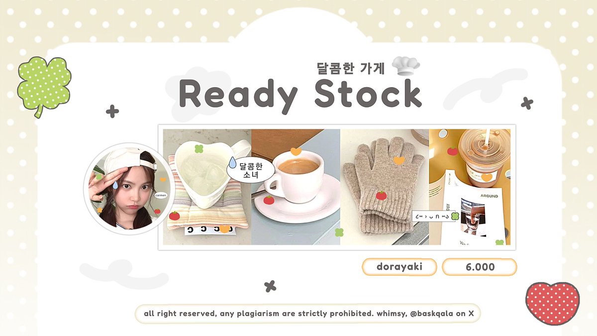 TeenyOfWhimsy's tweet image. hi, mind to help a repost? thank youu! =D

🍥🧀🍀 . . . emLoo! whimsy punya 4 layout ready stock dari katalog &amp;lt; doryaki &amp;gt; dengan harga 6.000 koin yang nantinya hasil pejualan akan 100% didonasikan untuk para demonstran, ayo segera dijemput! 🛵💨

#zonauang