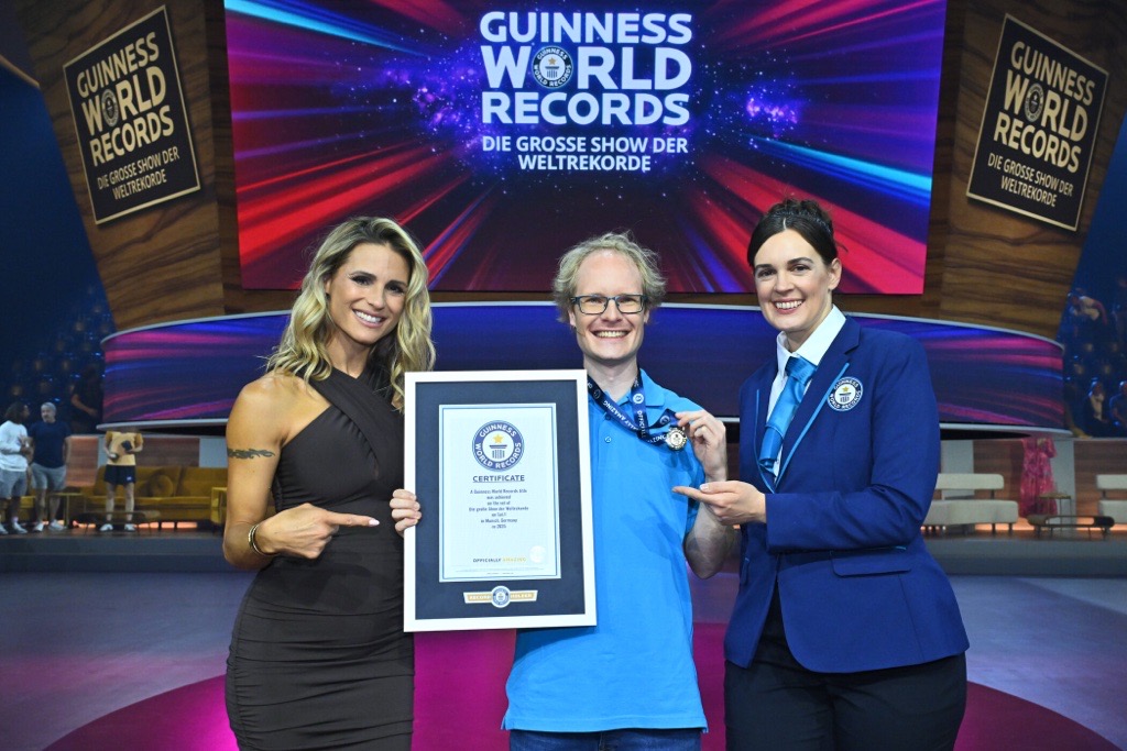 Congratulations to the incredible Christian Schäfer: overall winner of Guinness World Records - Die Grosse Show der Weltrekorden <a href="/sat1/">SAT.1</a> 🥳

Sensational memory skills won people’s admiration and hearts 🥰

📸: Joyn/Claudius Pflug
