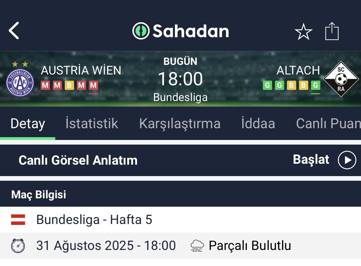 🏟️Wien – Altach
👉 2/1 veya 1/2 🔄

Beğenileri atalım, diğer maçı da buraya salalım 🚀