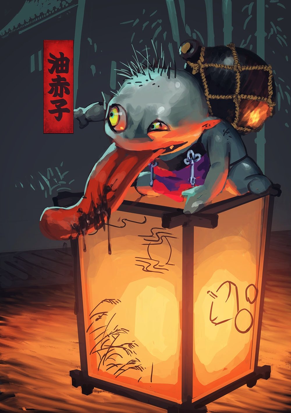 妖怪イラスト 妖怪大戦争より雲外鏡を描きました。 今日もご覧頂きありがとう