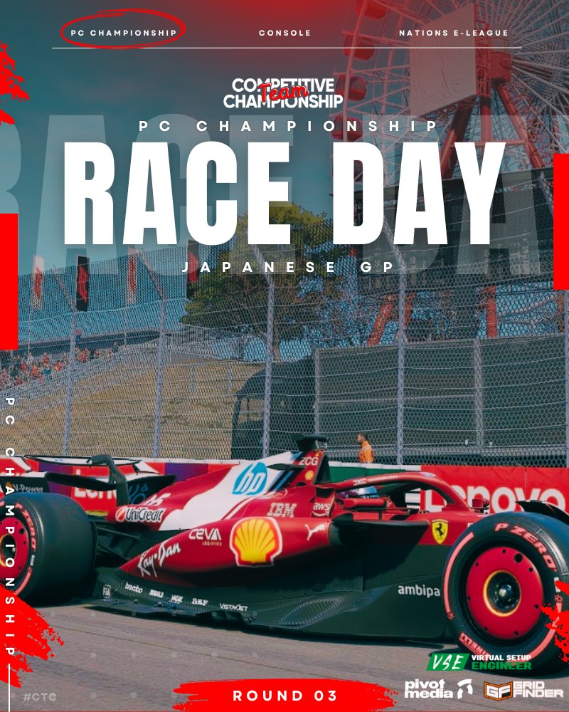CTChampionship_'s tweet image. It's Race Day 👈

🇯🇵 8pm CET 
🎙 @coreyadambrooks
🎙 @PineyPenguin

Round 3️⃣ PC Championship 

Check it Out ⤵️
youtube.com/c/LeagueRacing… 

@GridFinder @PivotMediaGG @LeagueRacingTV

#F125 #CTC