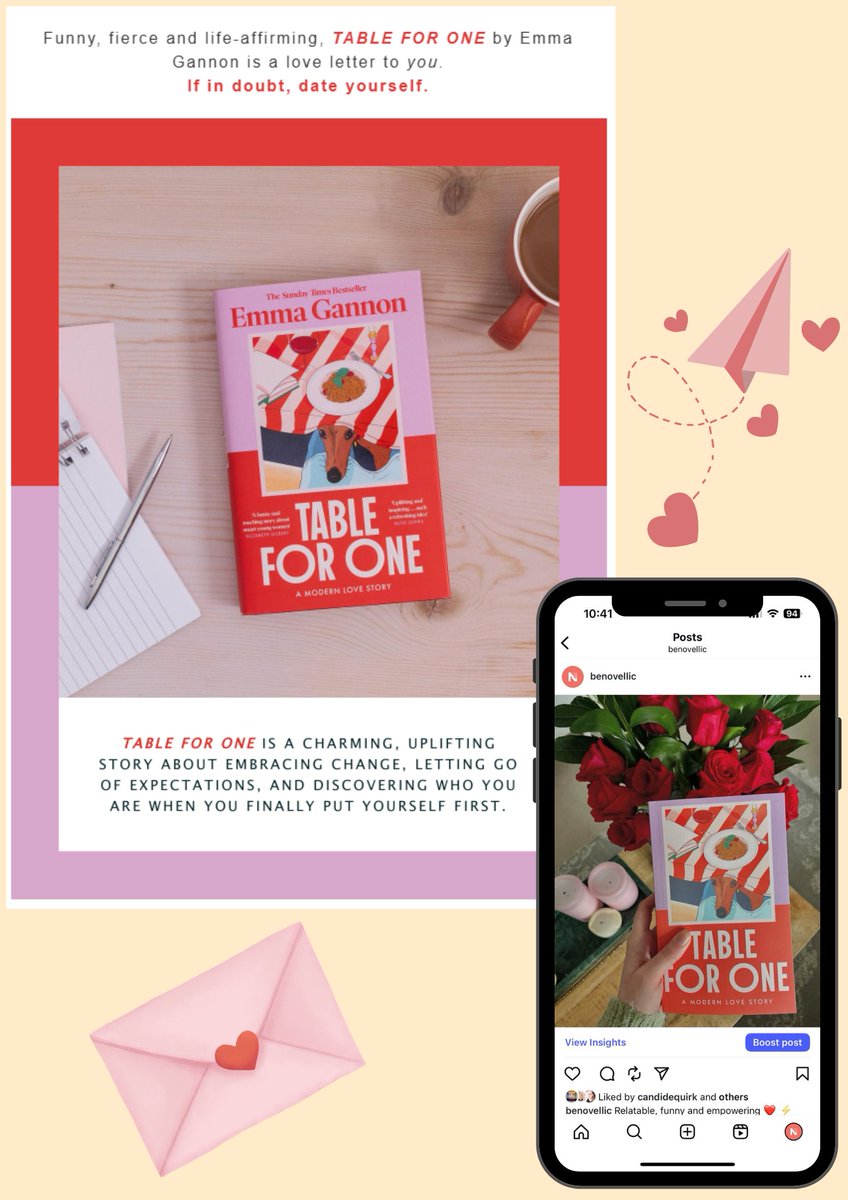 BeNovellic's tweet image. Personalised book campaigns good enough to eat! We loved creating assets and newsletters and pop ups to celebrate Emma Gannon&apos;s #TableForOne - and our #readers loved it too! 

publishers.novellic.com 

#booksellers #bookmarketing #publishers #ukpublishers