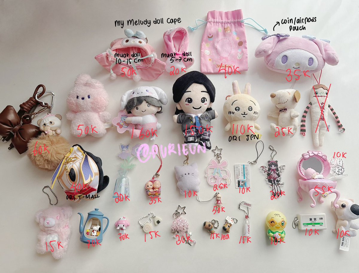 wts ganci keychain pouch trinkets gotochi

dom jkt (- adm, bs split pay)

chiikawa usagi naniwa danshi shunsuke michieda sanrio my melody the dog yell mokeke sylvanian families sonny angel little twin stars kewpie lala snoopy mikko v3 melonpanna anpanman cat hsr cooky bt21 cape
