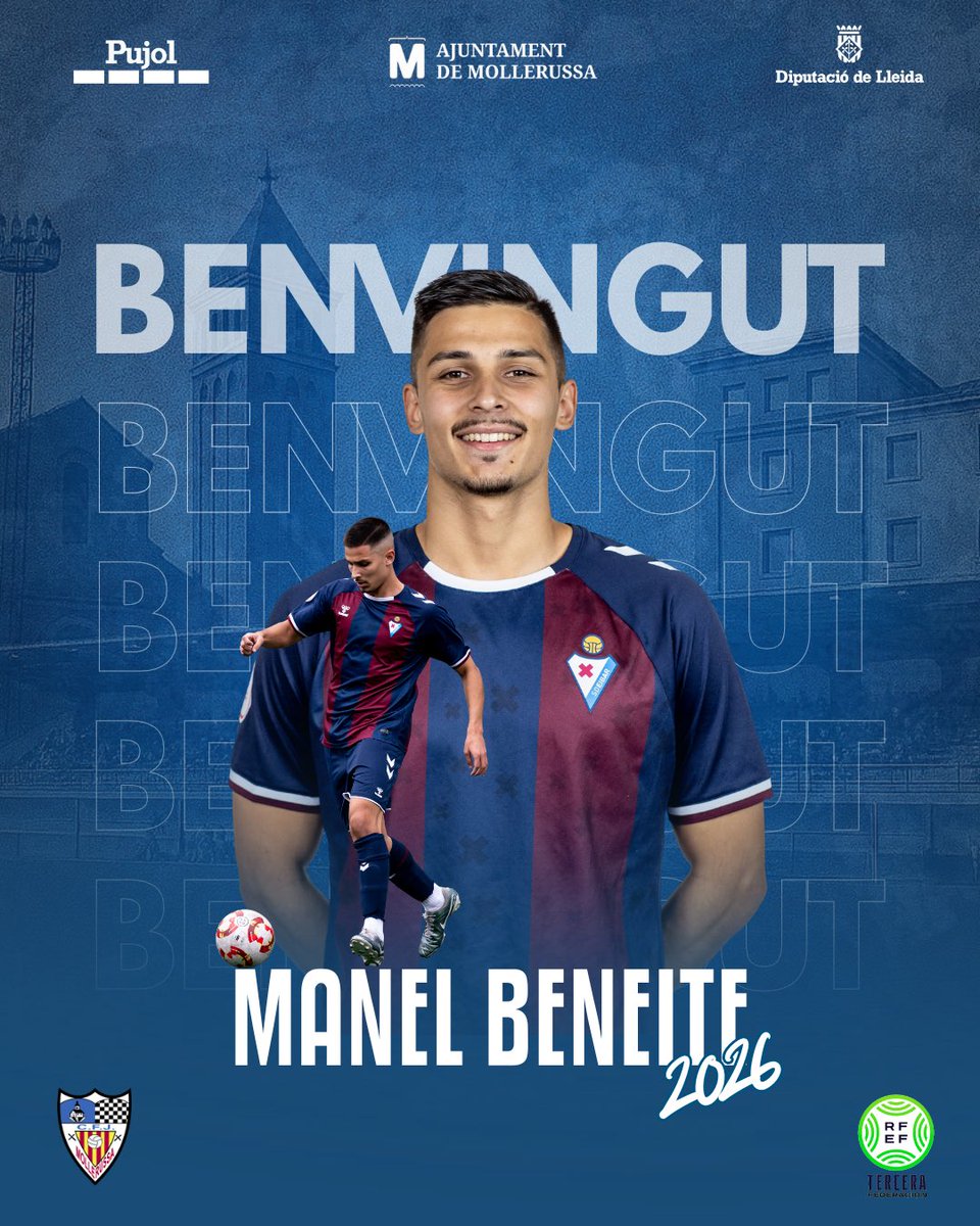 🆕 Manel Beneite, nou jugador del CFJ Mollerussa!

Central de 21 anys procedent del Som Maresme i format a la base de l'Espanyol, Damm i Eibar. Jugador polivalent, que destaca per la seva contundència i caràcter.

Benvingut, 𝐌𝐀𝐍𝐄𝐋!

#forçamolle