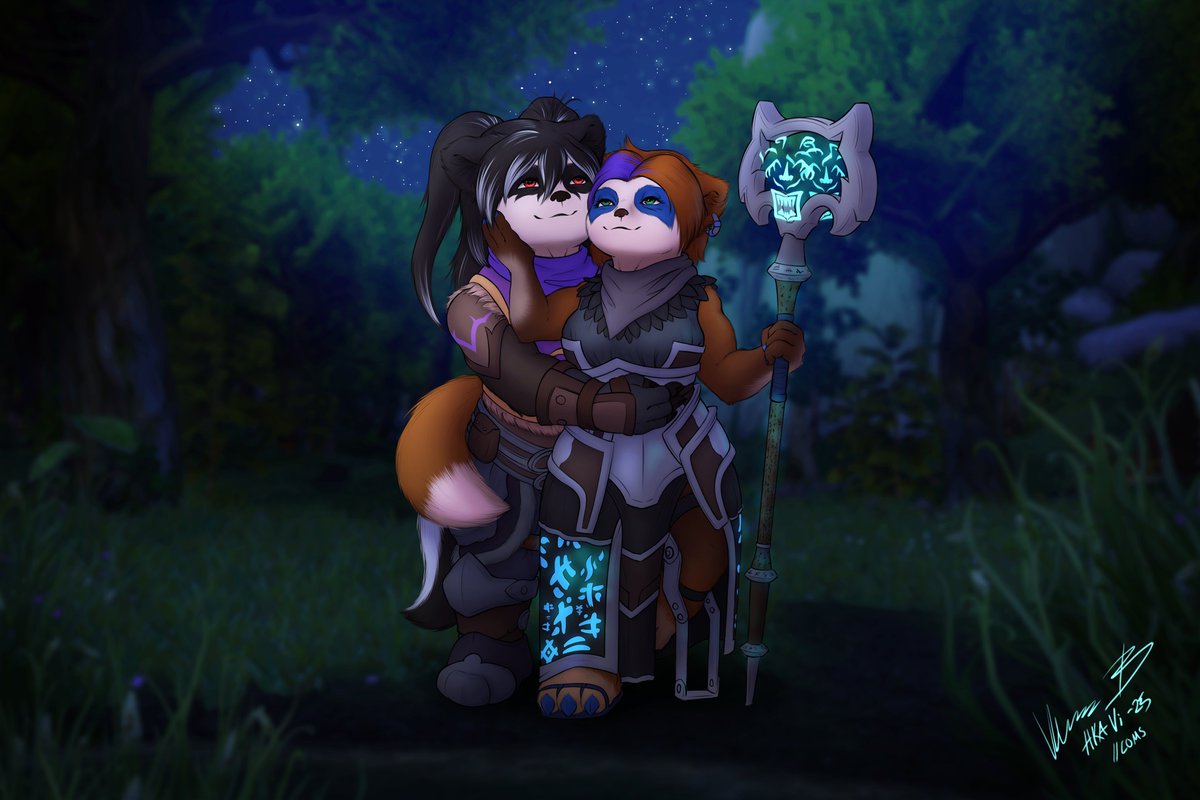 duappe's tweet image. First c0m done! A piece for two guildies 😊
#pandaren #warcraft #warcraftart