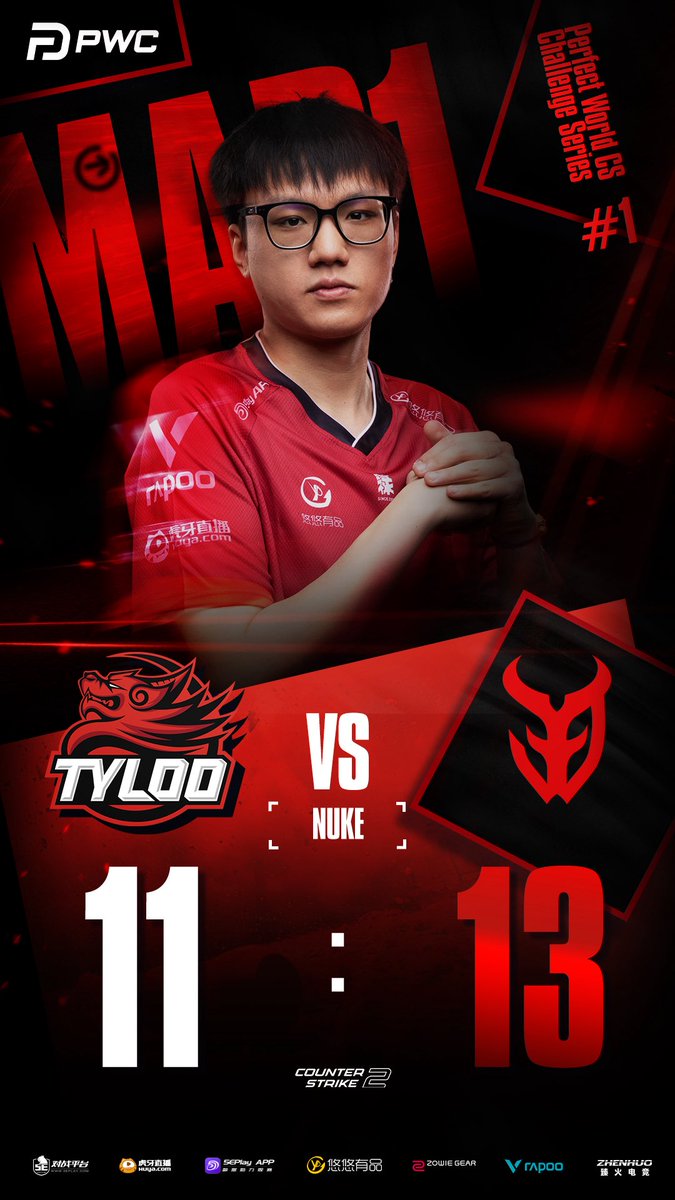 tyloogaming's tweet image. ✨PWC series 1
✨MAP  NUKE| BO3
✨TYLOO 11:13 3DMAX
✨SVP:TYLOO Attacker
#tyloo #pwc