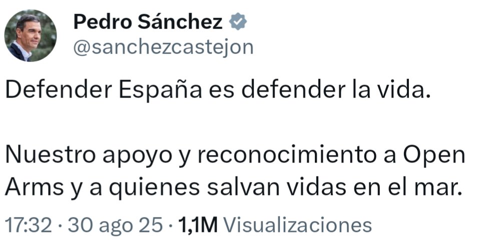 Hay que tener la cara de cemento para publicar esto cuando durante tu mandato se dió la Masacre de Melilla en la que no hubo ni una asunción de responsabilidad política.

En 2024, al menos 10.457 personas murieron por la política migratoria de la UE, tratando de llegar a España.