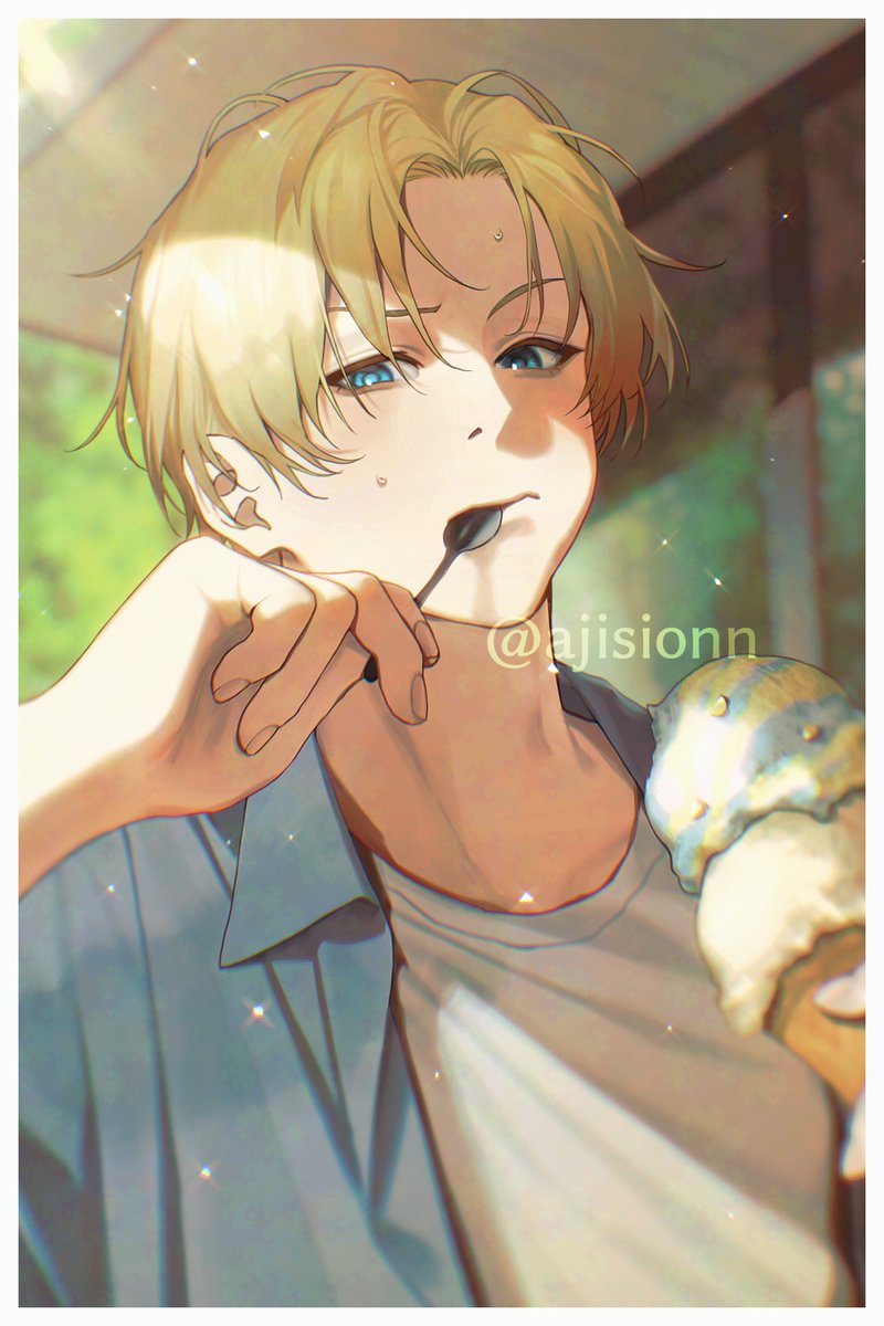 50万人おめでとうだけど全然関係ない絵です。🍨