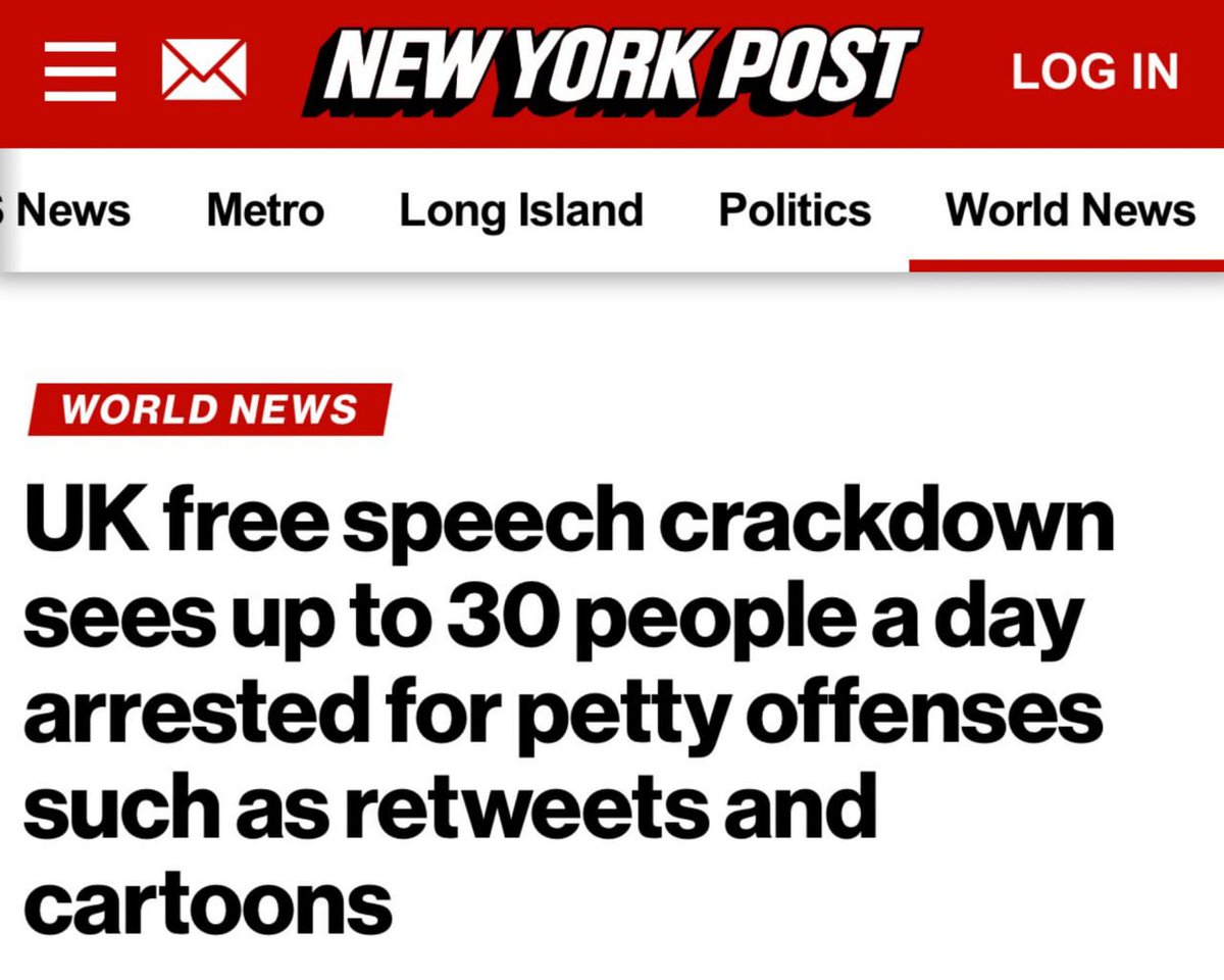 🇬🇧👀 Welcome to 1984: In the UK, up to 30 people a day are arrested for things as trivial as retweets and memes. 

Thoughtcrime is real.