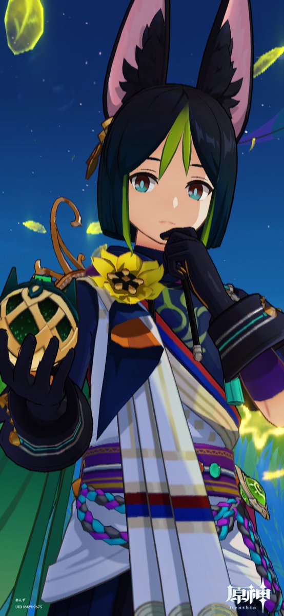kurewano_ru's tweet photo. @akaneya1484 指定ポーズに草主人公のスキルエフェクトですが…！草が舞う感じに撮れて好きです https://t.co/Ne315IBAvG