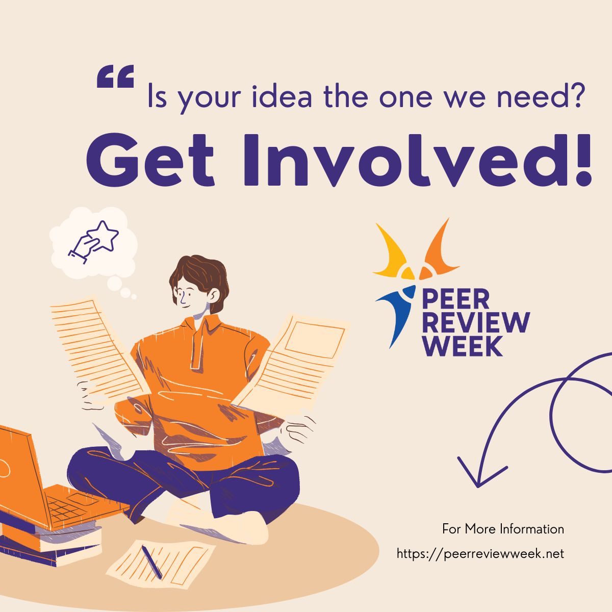 We know you have great #ideas. Is yours the one we need? Don't just watch the conversation, help lead it at Peer Review Week 2025!

Get Involved! peerreviewweek.net

#PeerReviewWeek #PRW2025 #GetInvolved #AIinResearch