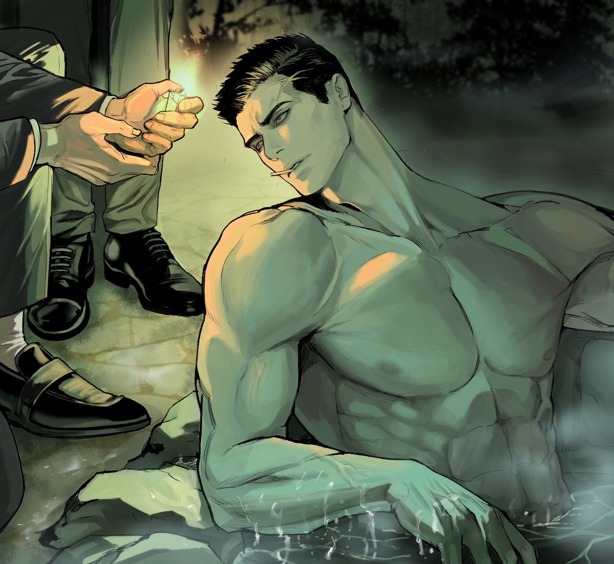 dear_cmr's tweet image. 소근소근... 차기작으로 염두중인 떡대수 캐입니닷.. 아직 정해진 것도 없고 구상도 0인 상태지만 언젠가 꼭 그려보고싶었던 .. 떡대수느와르를 구상해볼 생각이예요, 조폭보다 조폭같은 경찰의 복수 이야기일 확률이 유력..합니닷