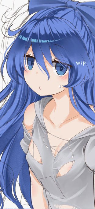 途中経過の紫苑ちゃんです。
もっと早く描けるようになりたいですね…。
次の週末には完成させます! 